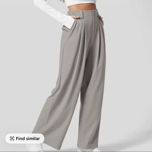 Halara Flex High Waisted Pocket Wide Leg Waffle Work Pant Sz L/Tall
